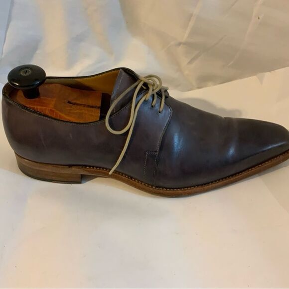 Carlos Santos Mens Dress Shoes 9 Distressed purple Leather main image 4